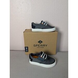 Sperry Bahama Boys Size 5M Canvas Navy White Machine Washable NWOT Prep Nautical